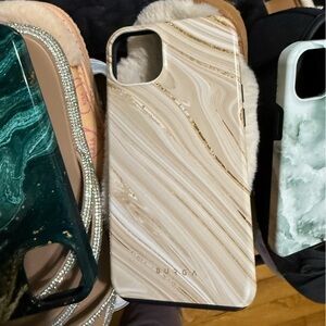 Beige and Gold Swirl Phone Case